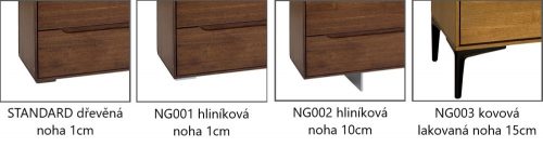 nohy k dubovému a nukovému nábytku