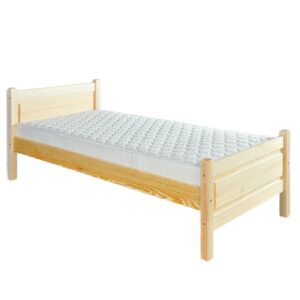 Vysoké jednolůžko Country 01 +10cm masiv borovice bezbarvý lak